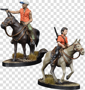 The Walking Dead All Out War Maggie And Glenn On Horseback   Walking Dead All Out War Maggie Glenn Horseback  HD Png Download