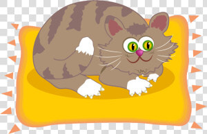 Paw small To Medium Sized Cats kitten   Cat On A Mat Clipart  HD Png Download