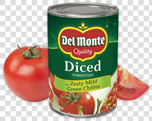 Diced Tomatoes With Zesty Mild Green Chilies   Diced Tomatoes With Onions And Peppers  HD Png Download