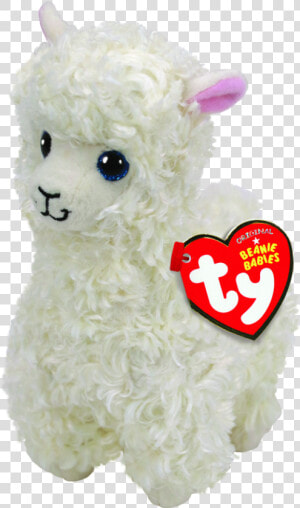 Lily The Cream Llama Regular Beanie Babies Title   Lily Llama Beanie Boo  HD Png Download