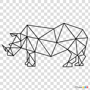 How To Draw Rhino   Rhino Polygon  HD Png Download