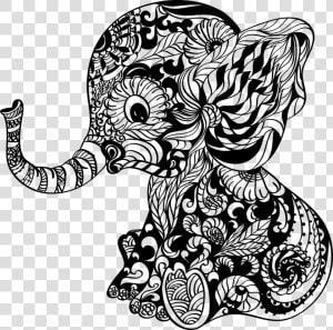 Mandala Clipart Elephant   Baby Elephant Mandala Svg Free  HD Png Download