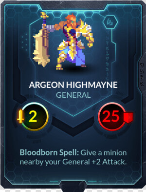 Argeon Highmayne   Duelyst Card  HD Png Download