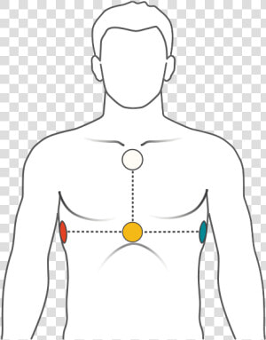 Image Of Position Of Electrodes On Upper Body   Cardiosecur  HD Png Download