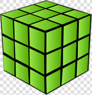 Cube  3d  Symmetry  Solid  Green  Rubik S Cube  Puzzle   Rubik  39 s Cube Clip Art  HD Png Download