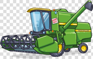 Draw A John Deere Combine  HD Png Download