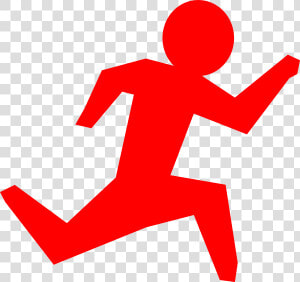 Red Clipart Stick Figure   Red Running Man Logo  HD Png Download