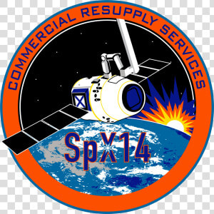 Spacex Crs 14 Patch   Spacex Crs 14  HD Png Download