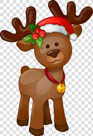 Christmas Reindeer Png Image   Cute Reindeer Christmas Clipart  Transparent Png