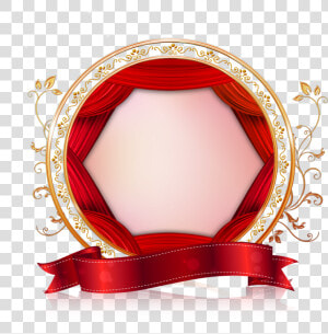 Newcastle Valentine Wedding Creative Border Red Clipart   Circle Red And Gold Picture Frame Png  Transparent Png