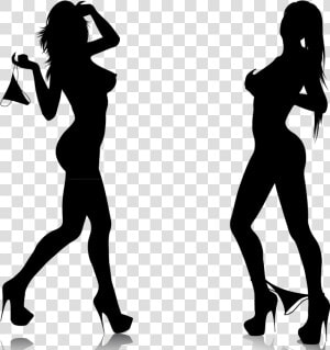 Clip Art Girls Silhouettes Bie Pinterest   Hot Girl Silhouette  HD Png Download