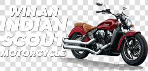 Win An Indian Scout Motorcycle   Cruiser  HD Png Download