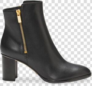 70mm Italian Made Perfect Zip Bootie In Black Calf   Booties  HD Png Download