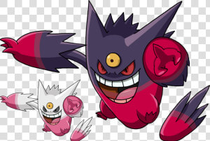 Transparent Gengar Png   Shiny Mega Gengar Back  Png Download