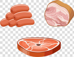 Mortadella Ham Bologna Sausage Steak   Sausage And Ham Cartoon  HD Png Download