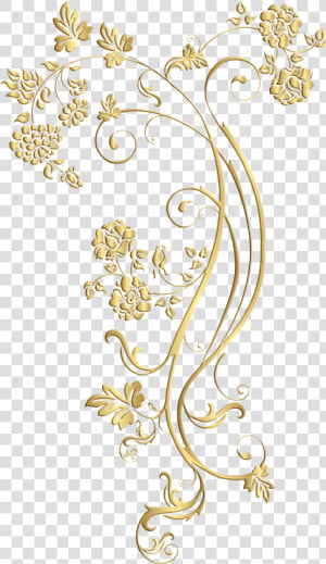 Transparent Gold Ornaments Png   Gold Floral Ornaments Png  Png Download