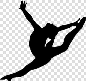 Artistic Gymnastics Silhouette Split Clip Art   Gymnast Silhouette  HD Png Download