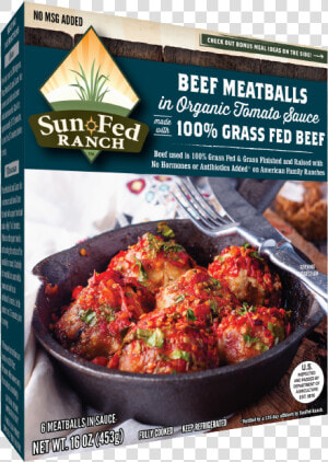 Grass Fed Beef Meatballs In Organic Tomato Sauce   Sun Fed Ranch Grass Fed Beef Meatballs  HD Png Download