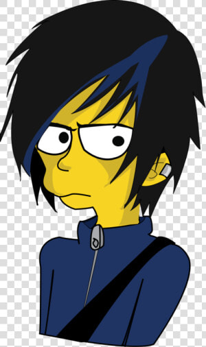 Clip Art Bart The Mother   Emo Bart Los Simpson  HD Png Download