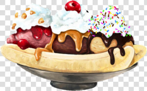 Ice Cream Banana Splits  HD Png Download