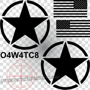 Invasion Star Vehicle Decal Kit   Army Star Sticker  HD Png Download