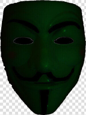 Maschera Di Guy Fawkes Verde   Face Mask  HD Png Download