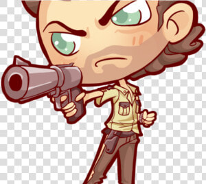 The Walking Dead Clipart Rick Grimes   Chibi The Walking Dead  HD Png Download