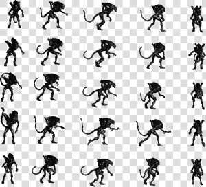 Here Are The Warrior Rotation Attacks Sprites   Alien Trilogy Sprites  HD Png Download