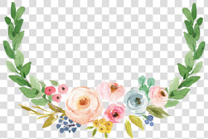 Garland Transparent Hand Painted Flowers Png This Backgrounds   Transparent Background Flower Png  Png Download