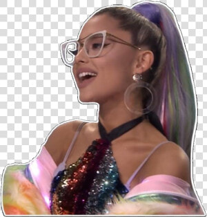 Arianagrande Ariana Grande Cute Rainbow Crazy   Ariana Grande With Glasses Png  Transparent Png