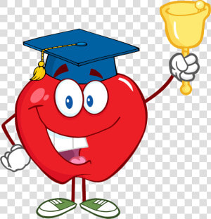 Inspiring School Apple Clip Art Medium Size   School Bell Ringer Clipart  HD Png Download