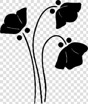 Silhouette Flower Clip Art   Silhouette Flowers Svg Free  HD Png Download