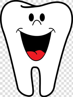 Dentist  Teeth  Tooth  Happy  Smiling  White  Face   Cartoon Tooth  HD Png Download