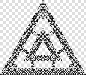 Line Art triangle symmetry   Celtic Knot Triangle  HD Png Download