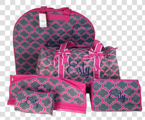 Pink Quatrefoil Luggage Set Class Lazyload Lazyload   Garment Bag  HD Png Download