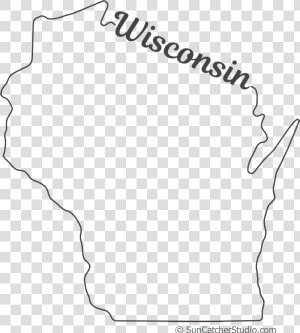 Free Wisconsin Outline With State Name On Border  Cricut   Silhouette State Of Wisconsin Outline  HD Png Download