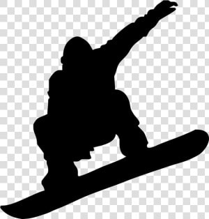 Snowboarding Skiing Silhouette Clip Art  HD Png Download