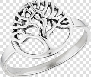 Sterling Silver Circle Tree Ring   Pre engagement Ring  HD Png Download