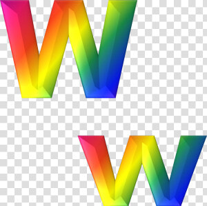 Letter W 3d Abc Alphabet Rainbow   Clipart Letters Free Rainbow Alphabet Png  Transparent Png