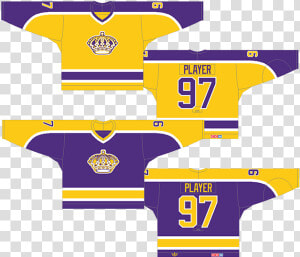 Kings 1980   La Kings Purple Gold Jersey  HD Png Download