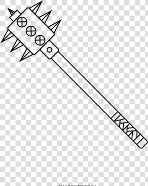 Mace Coloring Page   Marking Tools  HD Png Download