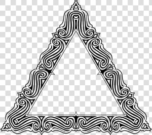 Transparent Ornate Clipart   Ornate Triangle  HD Png Download