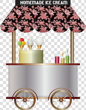 Ice Cream Cart  Ice Cream  Shabby Chic  Chrome  Homemade   Homemade Ice Cream Cliparts  HD Png Download