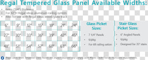 Regal Railing Glass Sizes  HD Png Download