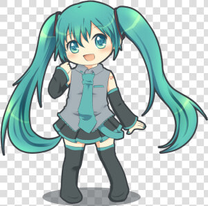 Transparent Chibi Miku Png   Hatsune Miku  Png Download