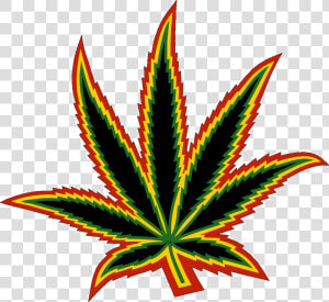 Cannabis Leaf Multicolor Clipart Image   Png Weed  Transparent Png