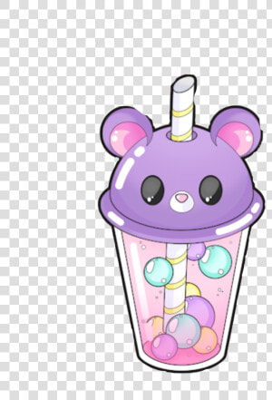  bubble  tea  bubbletea  bear  cute  kawaii  freetoedit   Cute Kawaii Boba Tea  HD Png Download