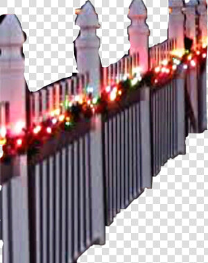  fence  picketfence  white  christmaslights  lights   Picket Fence  HD Png Download