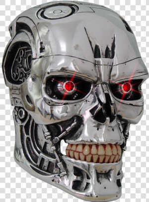 Transparent Metal Skull Png   Terminator T 800 Head  Png Download