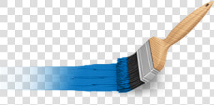 Paint Brush Transparent Background Png   Paint Brush With Blue Paint  Png Download